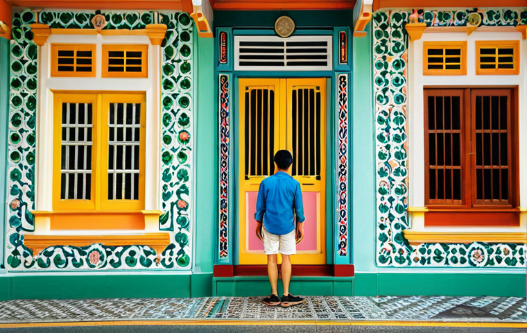 싱가포르 디지털 노마드 - **Prompt:** "A digital nomad, fully clothed in modest casual attire, working on a laptop at a cafe i...