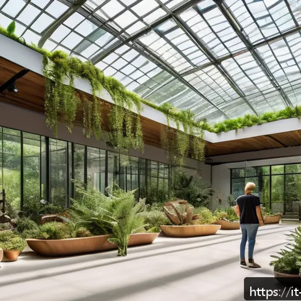 싱가포르 플라워 돔 - A breathtaking indoor botanical garden with a sustainable glass architecture, showcasing a variety o...